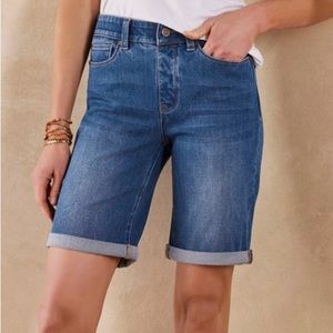 Soft Surroundings women’s the ultimate denim pull on relaxed shorts plus size 1X